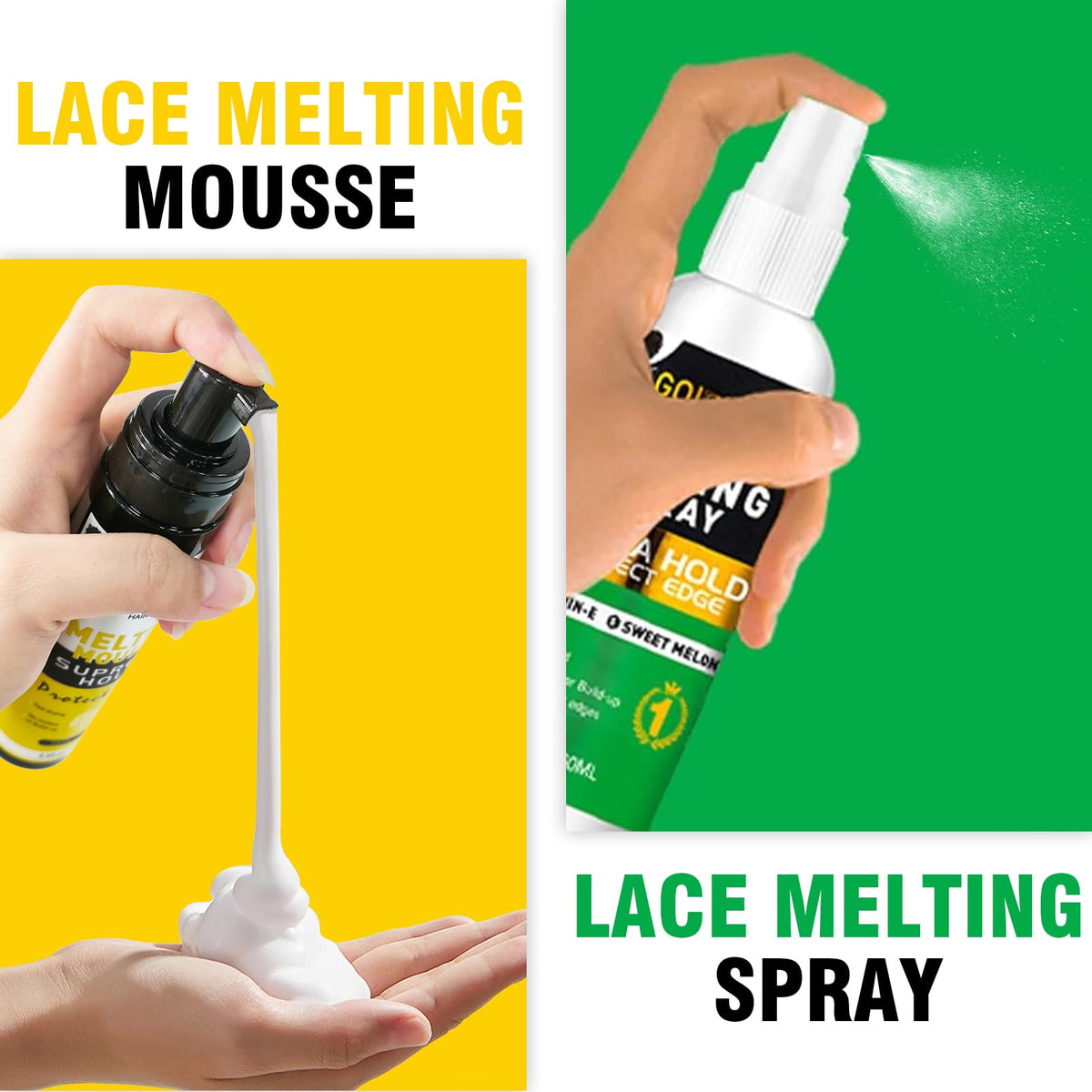 WOZUTUNT applying mousse to scalp for secure invisible bond
