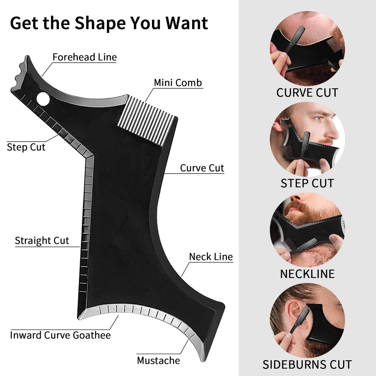 WOZUTUNT straight edge razor close-up for precise edge definition