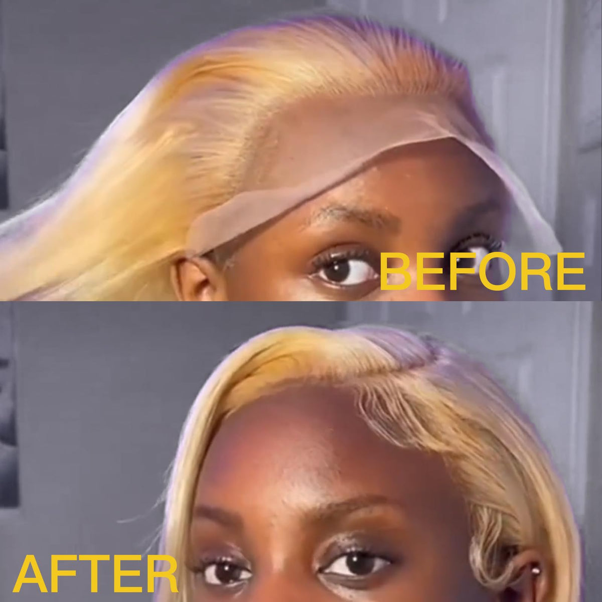 WOZUTUNT elastic band holding wig during drying for reliable set