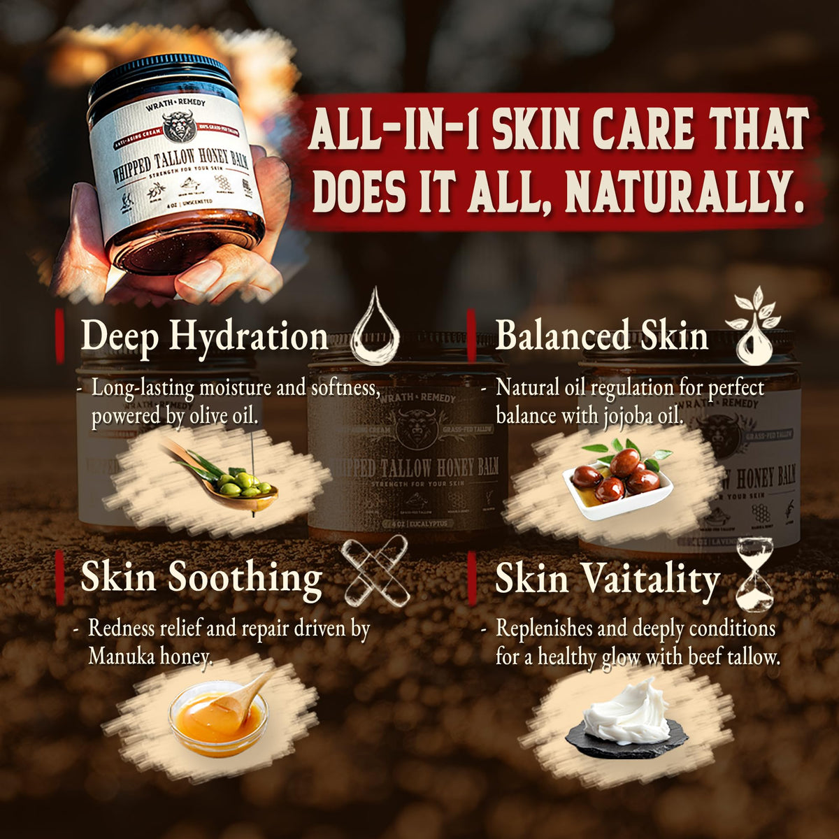Wrath & Remedy close-up whipped texture highlighting easy absorption