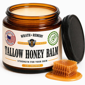 Wrath & Remedy front jar 2oz showing clean, unscented balm for concentrated hydration