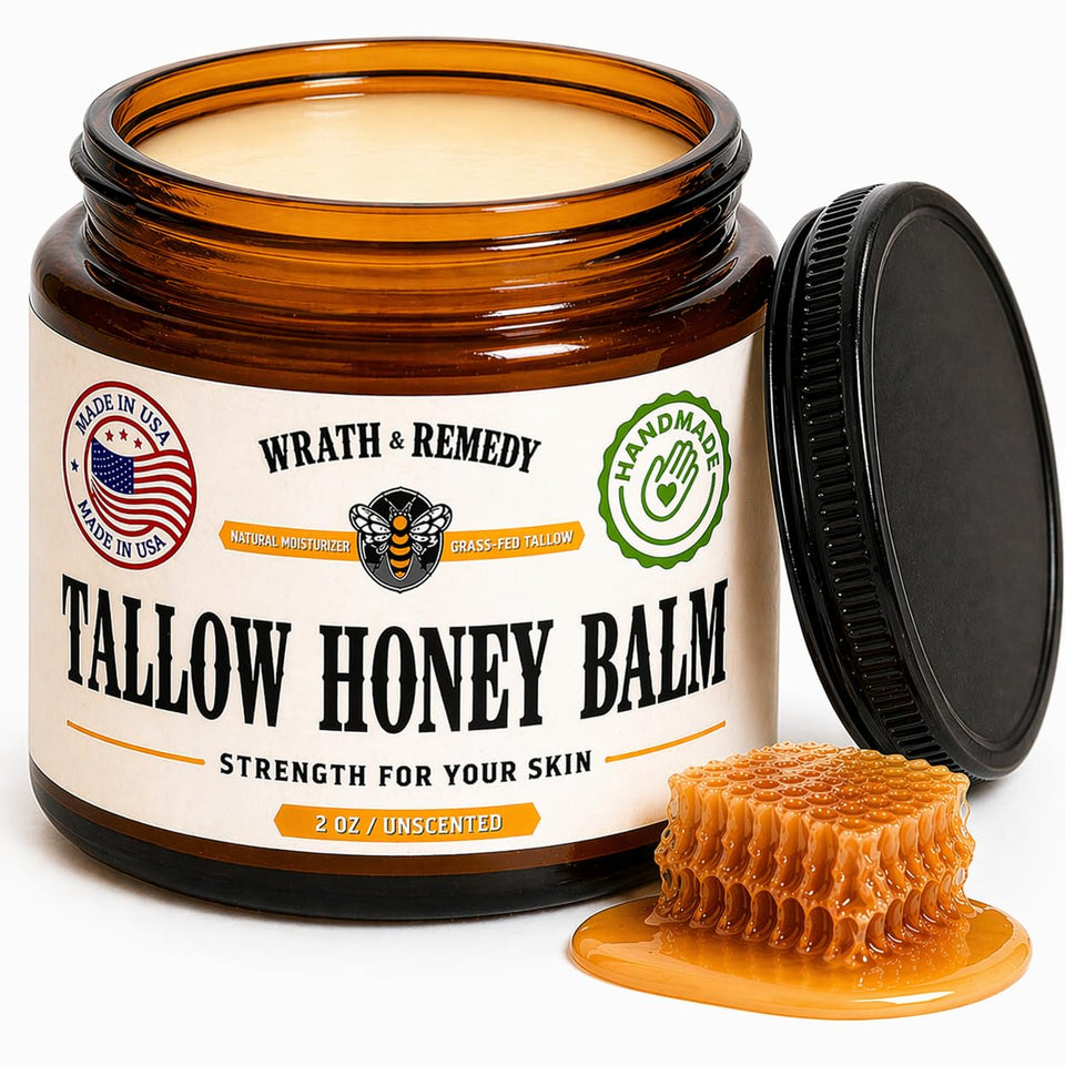 Wrath & Remedy front jar 2oz showing clean, unscented balm for concentrated hydration