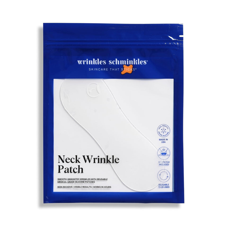 Wrinkles Schminkles front packaging showing single reusable silicone patch and benefits