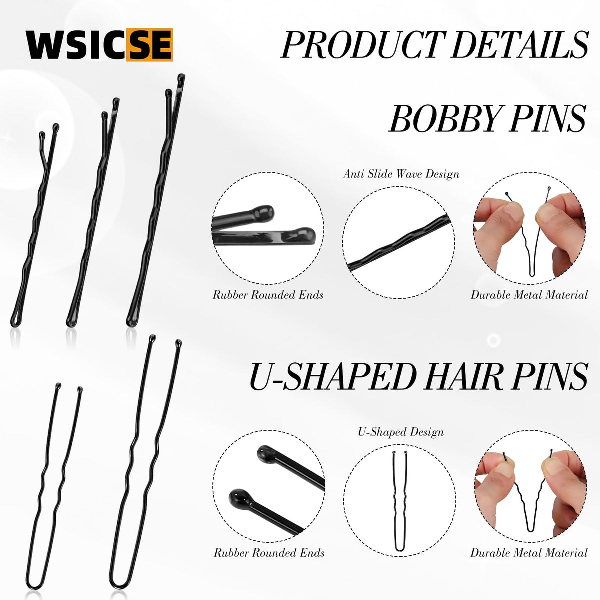 WSICSE hairnets and elastics arranged to show material and matching tones