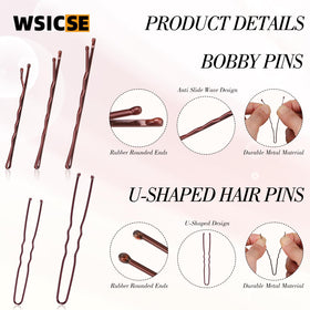 WSICSE U-shaped hair pins detail demonstrating strong anchoring for buns and updos