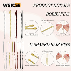 WSICSE pins securing a bun in use showing strong hold and neat finish