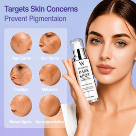 WSNDNSWR applying serum to cheek to show even coverage and spot targeting