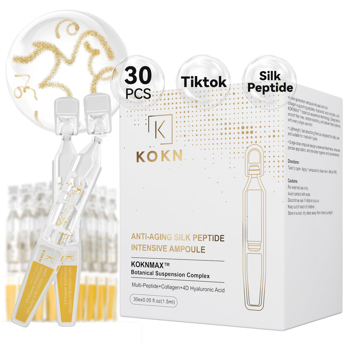 WSNDNSWR front packaging ampoule box showing product and benefits