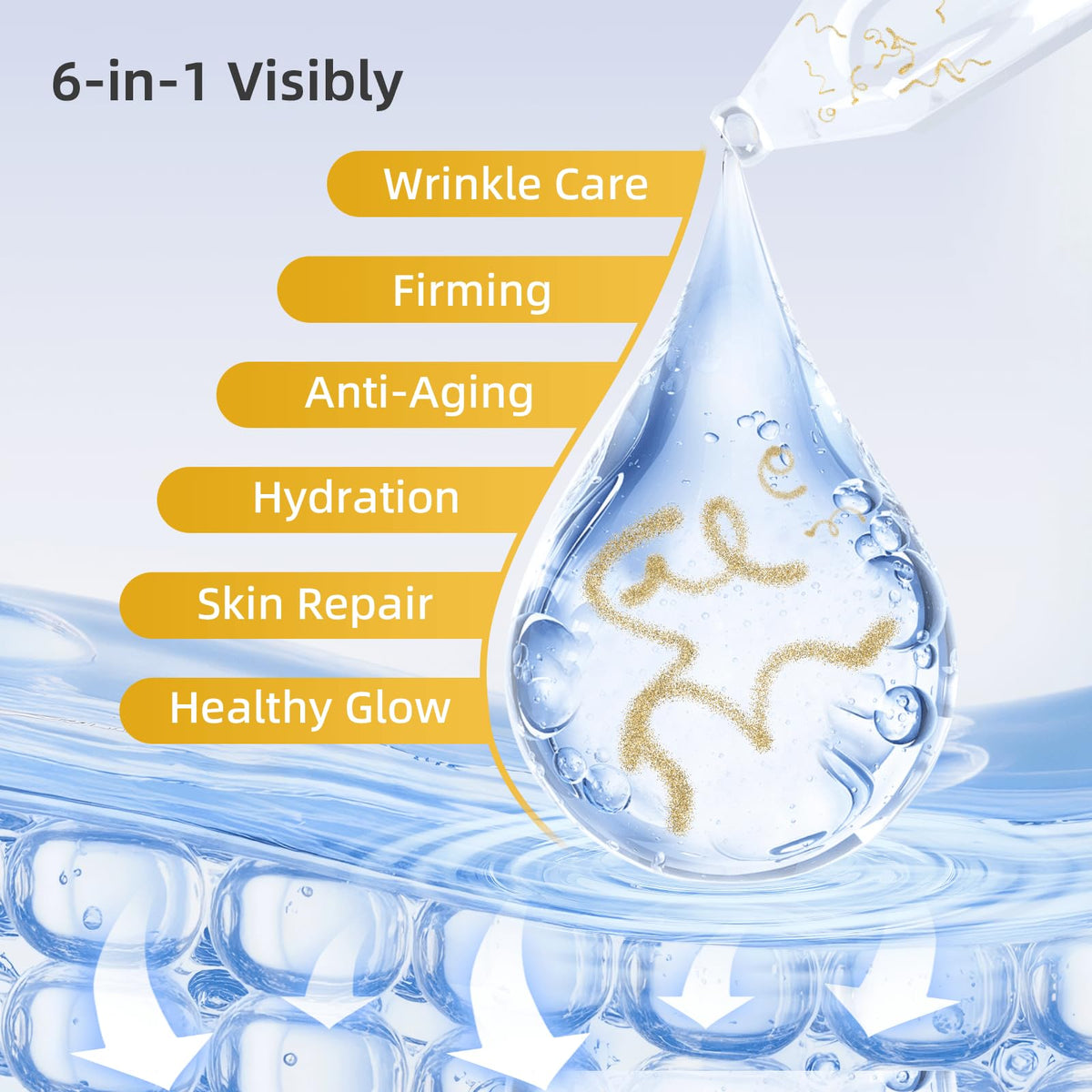 WSNDNSWR serum texture drop demonstrating lightweight absorbency