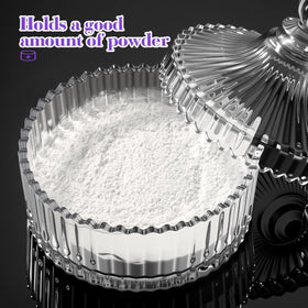 WSYUB open jar with puff inside demonstrating neat storage and easy access