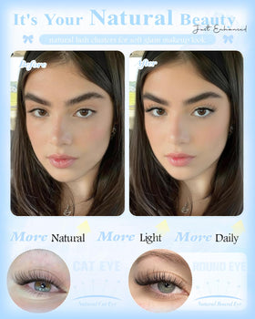 wtvane hand applying cluster lashes demonstrating quick DIY application