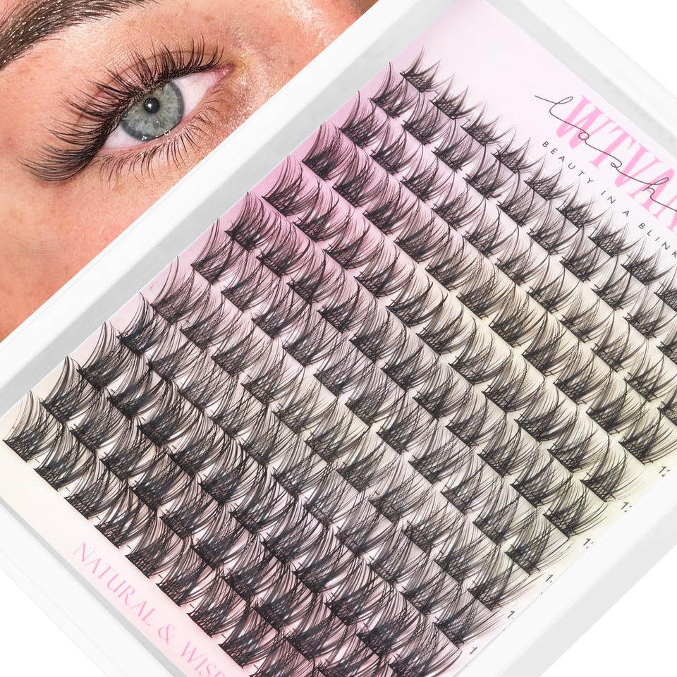 wtvane front packaging showing wispy cluster set and clear benefits