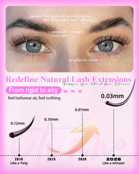 Wtvane lashes in organized tray to preserve shape and hygiene benefit