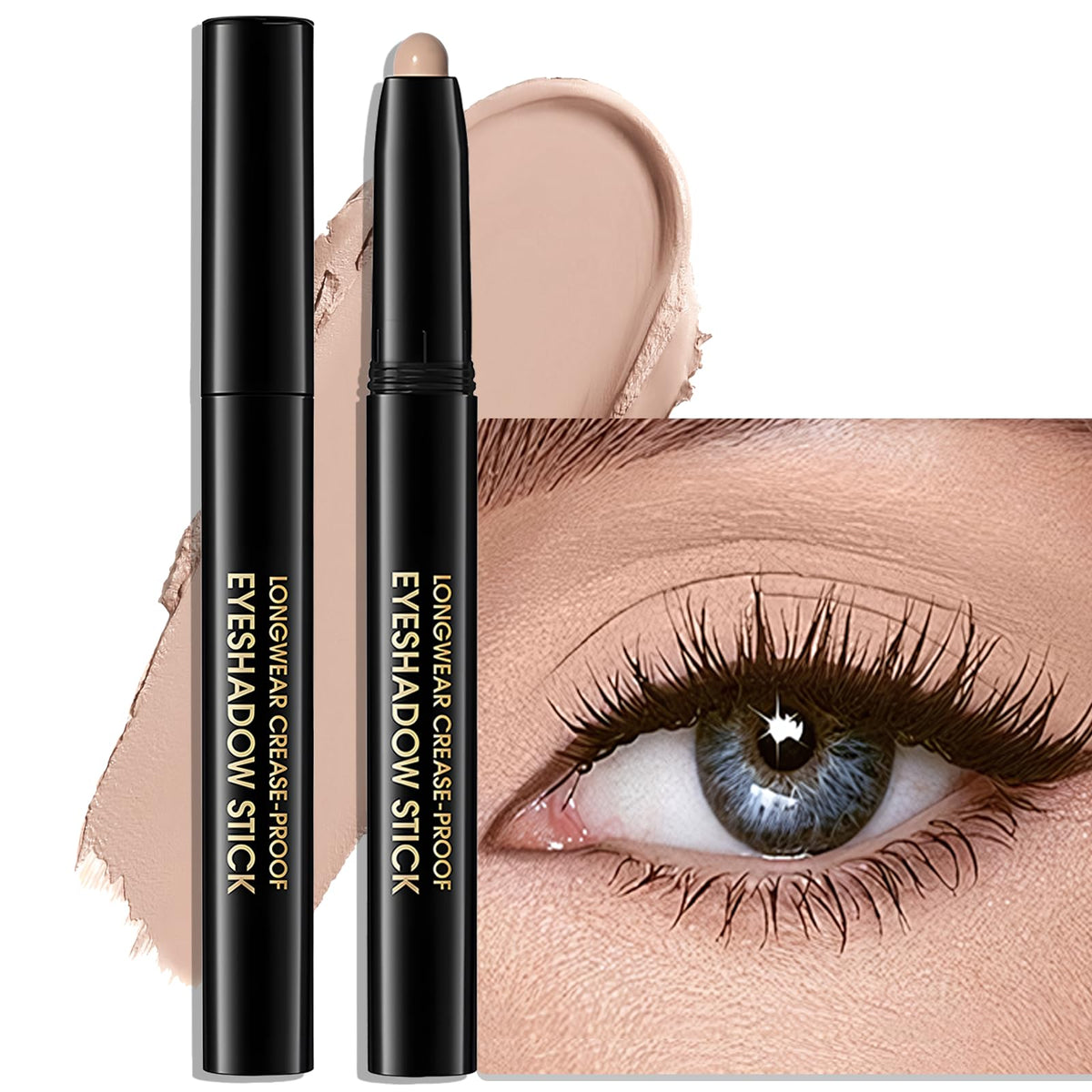 Wugbc front packaging of 3 DESERT showing shade and matte finish benefit