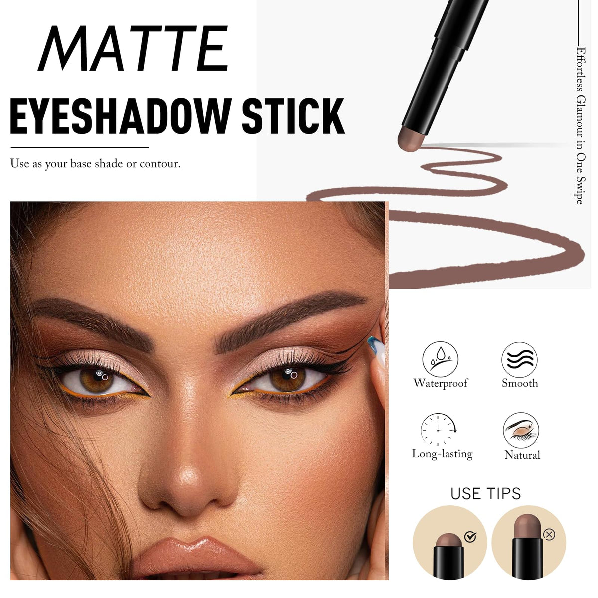 Wugbc pencil tip detail highlighting sharpened point for precise eyeliner and crease control