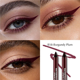 Wugbc cream-gel swatch on skin displaying rich burgundy pigment and smooth application
