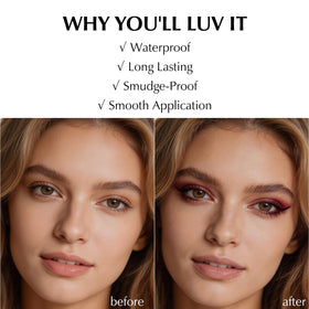 Wugbc eyeliner applied to waterline on model eye demonstrating gentle, defined enhancement