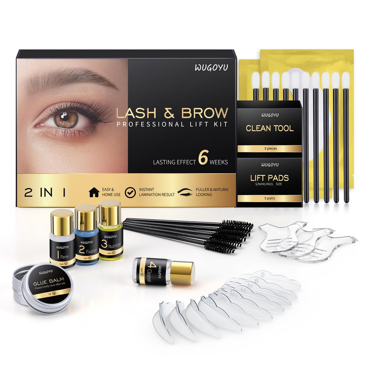 WUGOYU kit front packaging showing full contents and professional convenience