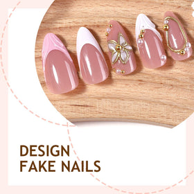 WUHCIM close-up embossed flower detail on nail showing textured design and elegance