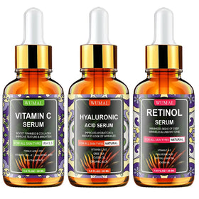 WUMAL front packaging showing all three serums for a complete routine