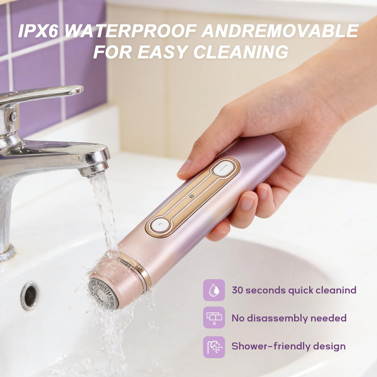 wurgocy in hand ergonomic grip used wet for safe shower grooming