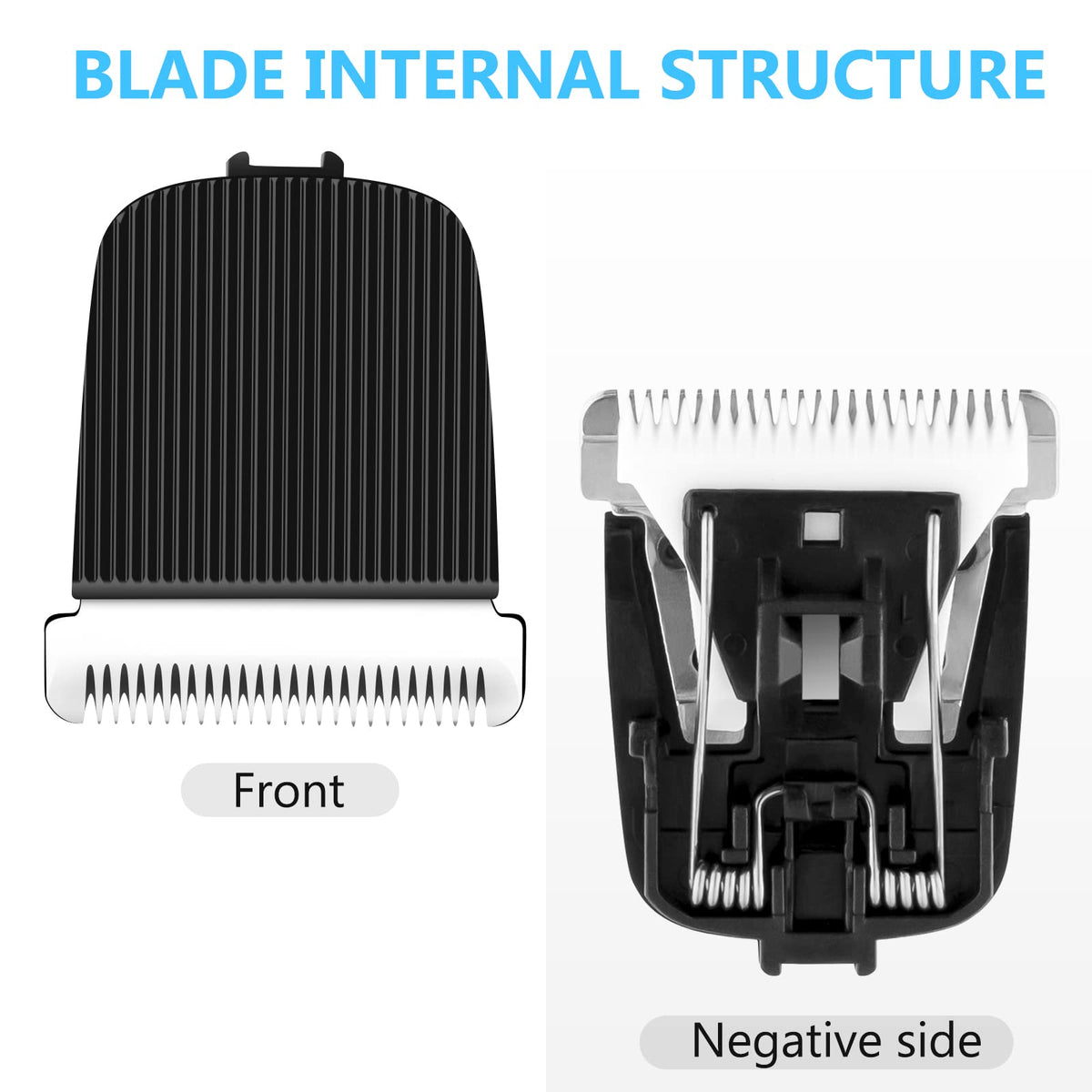 Wusuker blade side profile showing exact fit for Manscaped models and secure mounting