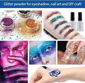 wxfhtda applying glitter tattoo with brush and stencil for neat results