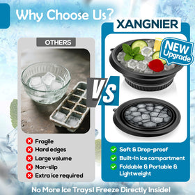 XANGNIER bowl collapsed flat to demonstrate space-saving travel benefit