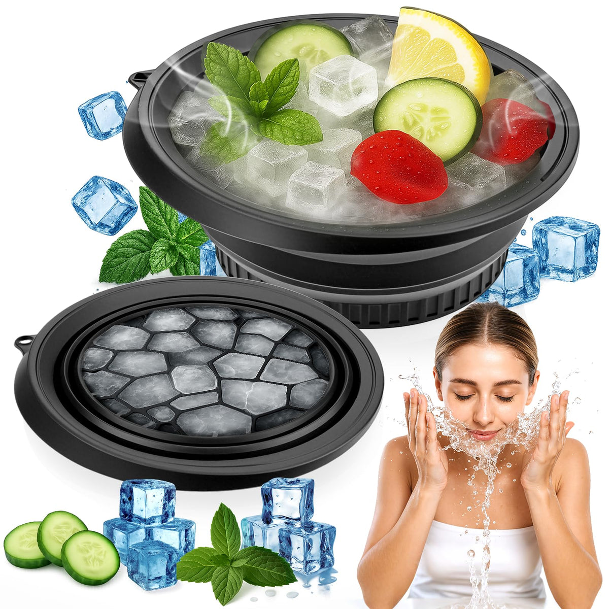 XANGNIER face bowl front view showing compact design and portability benefit