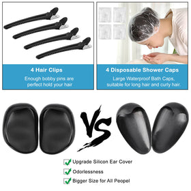 Xarchy earmuffs and disposable caps protecting ears and isolating treated areas