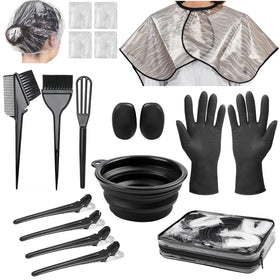 Xarchy front of kit laid out showing all 19 pieces for complete salon setup