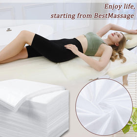 XATUMO disposable sheet draped on a massage table for clean protection