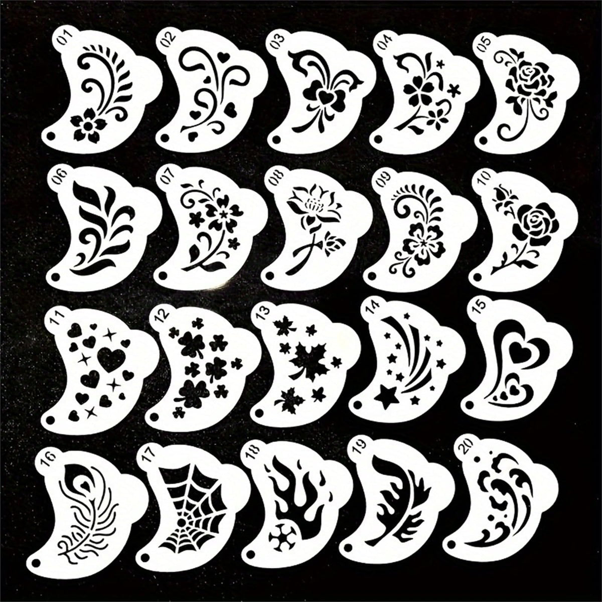 xcprinted stencil applied on cheek during makeup, delivers quick crisp designs