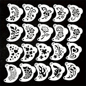 xcprinted stencil applied on cheek during makeup, delivers quick crisp designs