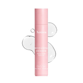Xenjura flatlay in morning bathroom routine for everyday under-eye maintenance