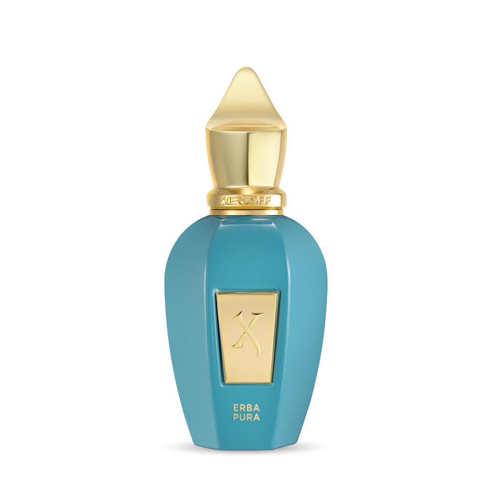 Xerjoff Erba Pura front bottle showing elegant packaging and perfume appeal