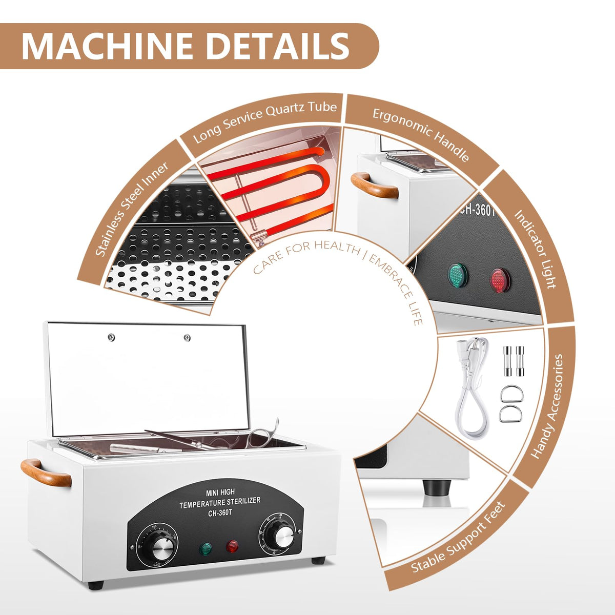 XESSCARE removable tray loaded with metal tools for efficient sterilizing