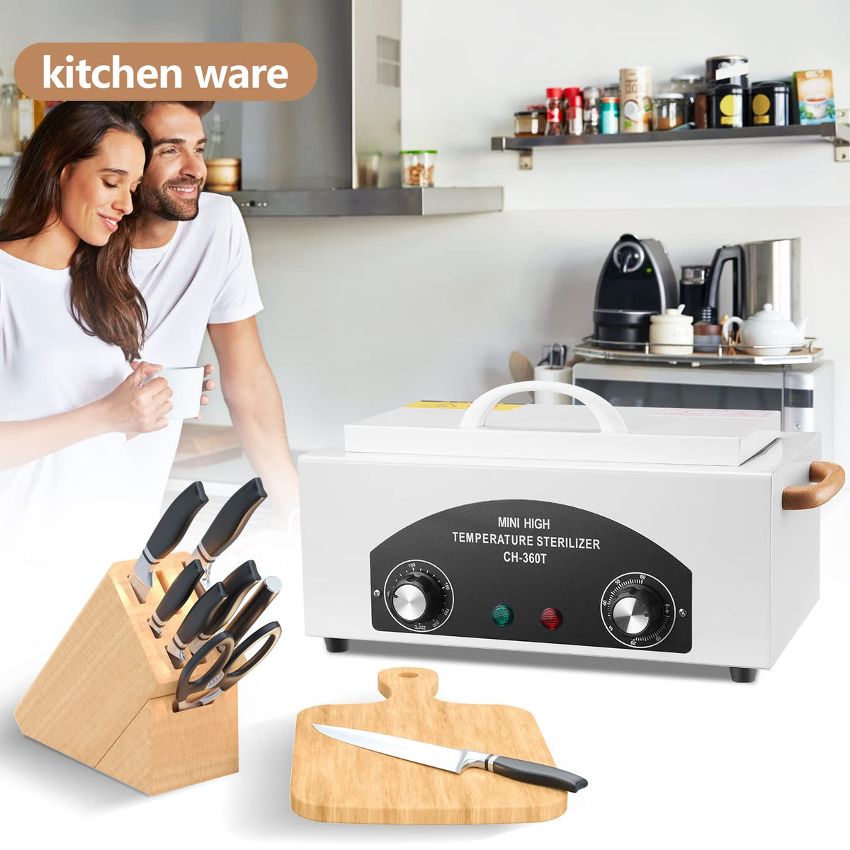 XESSCARE size comparison with common salon tools to show compact capacity
