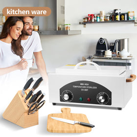XESSCARE size comparison with common salon tools to show compact capacity