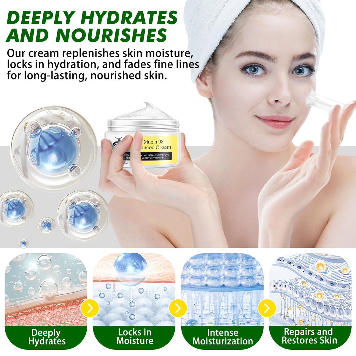 XIAMOFUZHOU application demonstration on skin illustrating fast absorption