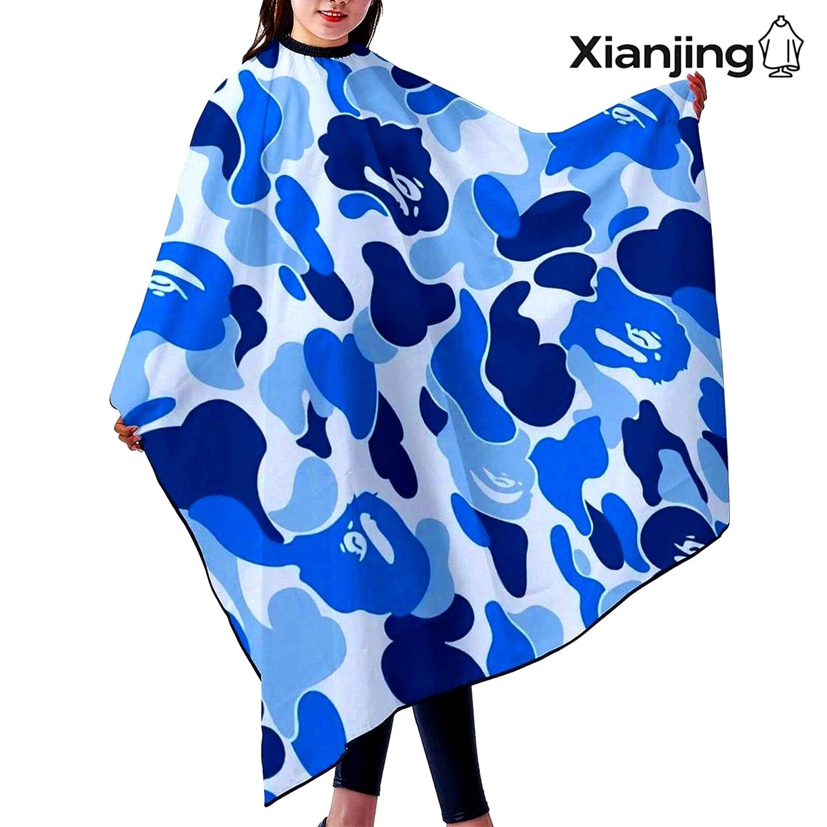 Xianjing camo cape close texture detail highlighting smooth, hair-shedding surface