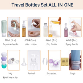 xictuwey 3oz silicone bottle front view showing easy squeeze benefit
