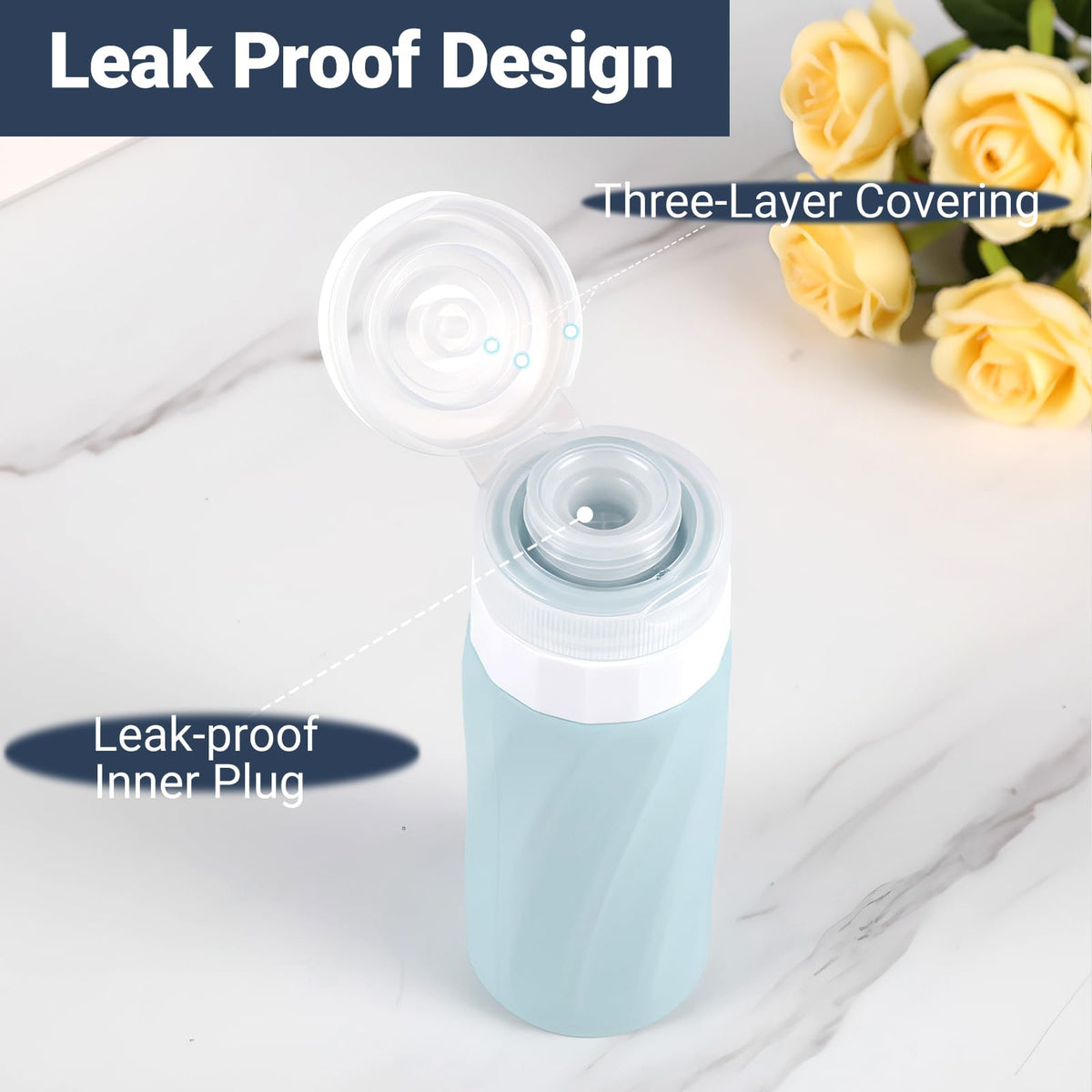 xictuwey cap close-up highlighting leak-proof valve protection