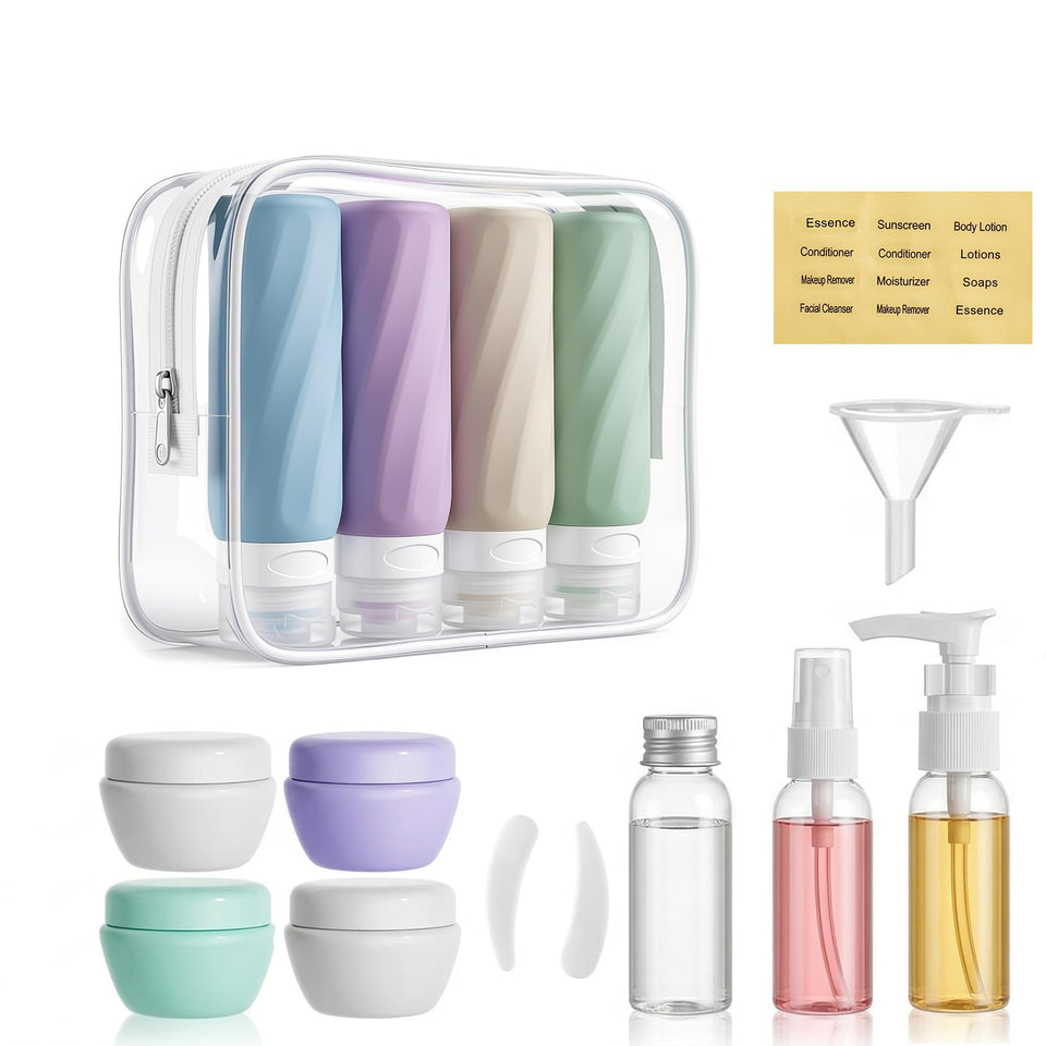 xictuwey clear bag packed with travel bottles showing organized essentials