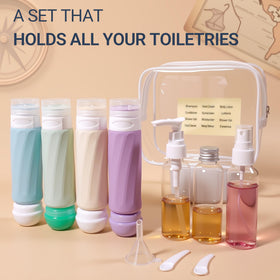 xictuwey bottles next to passport showing TSA-compliant convenience