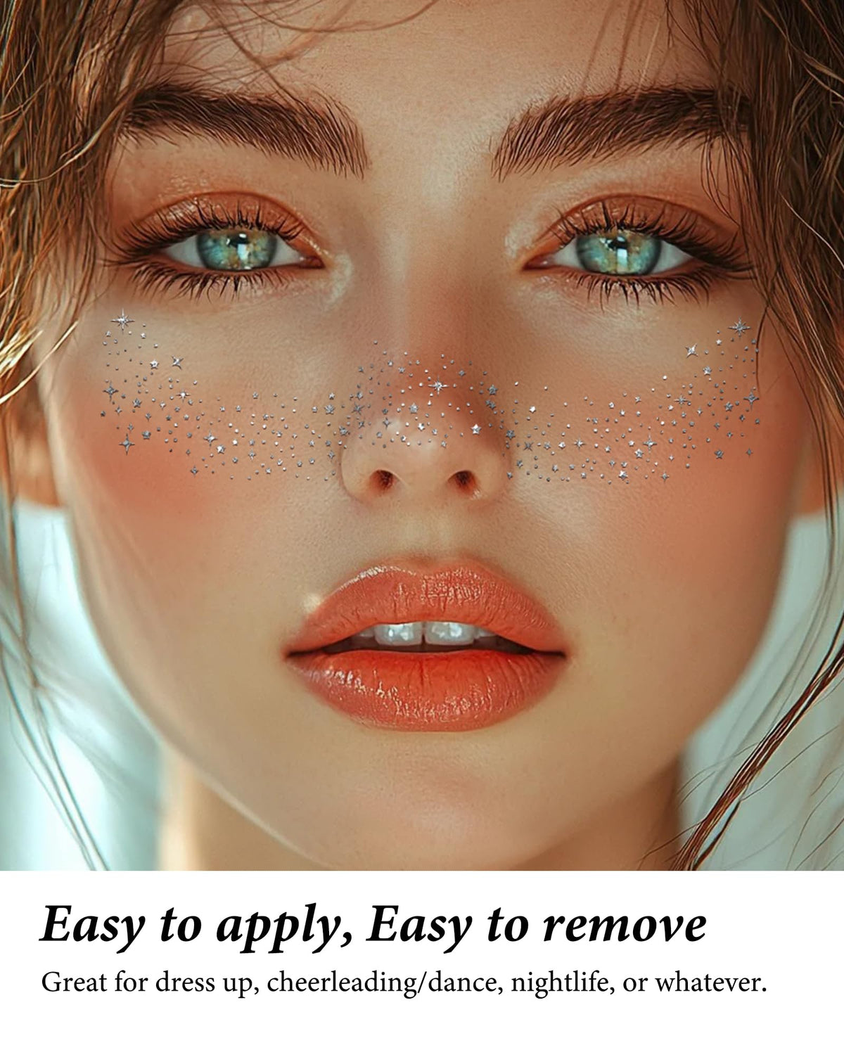 XICZH applied on cheek demonstrating quick application and luminous effect
