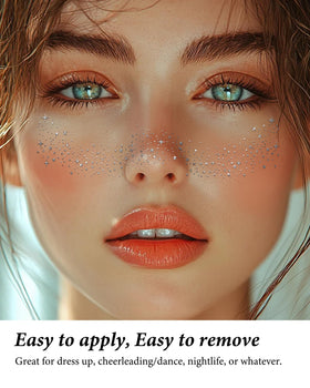 XICZH applied on cheek demonstrating quick application and luminous effect