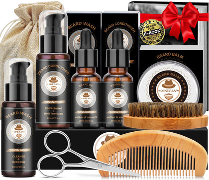 XIKEZAN front packaging showing complete beard kit, neat gift-ready presentation