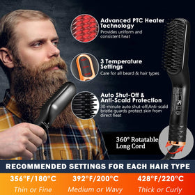 XIKEZAN premium comb and straightener in hand showing compact size for travel