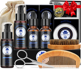 XIKEZAN front packaging showing full beard kit, highlights convenience